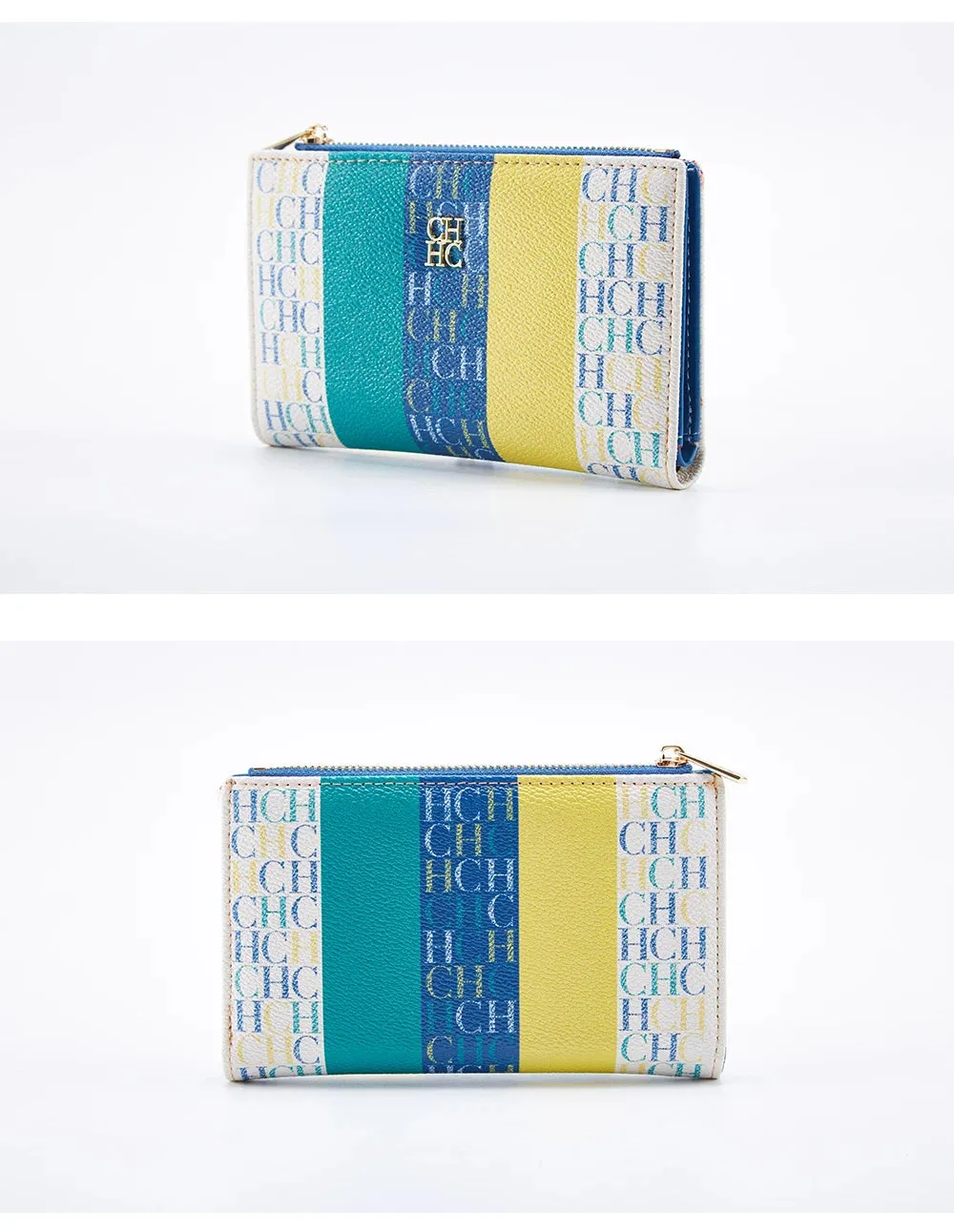 CHCH-Women's Cartoon Printing Long Wallet Retro Classic Wallet PVC Material Fashion Simple Large Capacity Bags