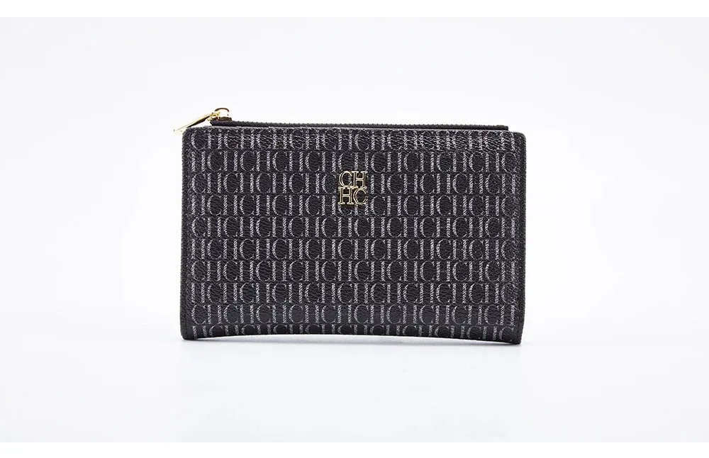 CHCH-Women's Cartoon Printing Long Wallet Retro Classic Wallet PVC Material Fashion Simple Large Capacity Bags