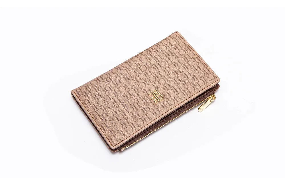 CHCH-Women's Cartoon Printing Long Wallet Retro Classic Wallet PVC Material Fashion Simple Large Capacity Bags
