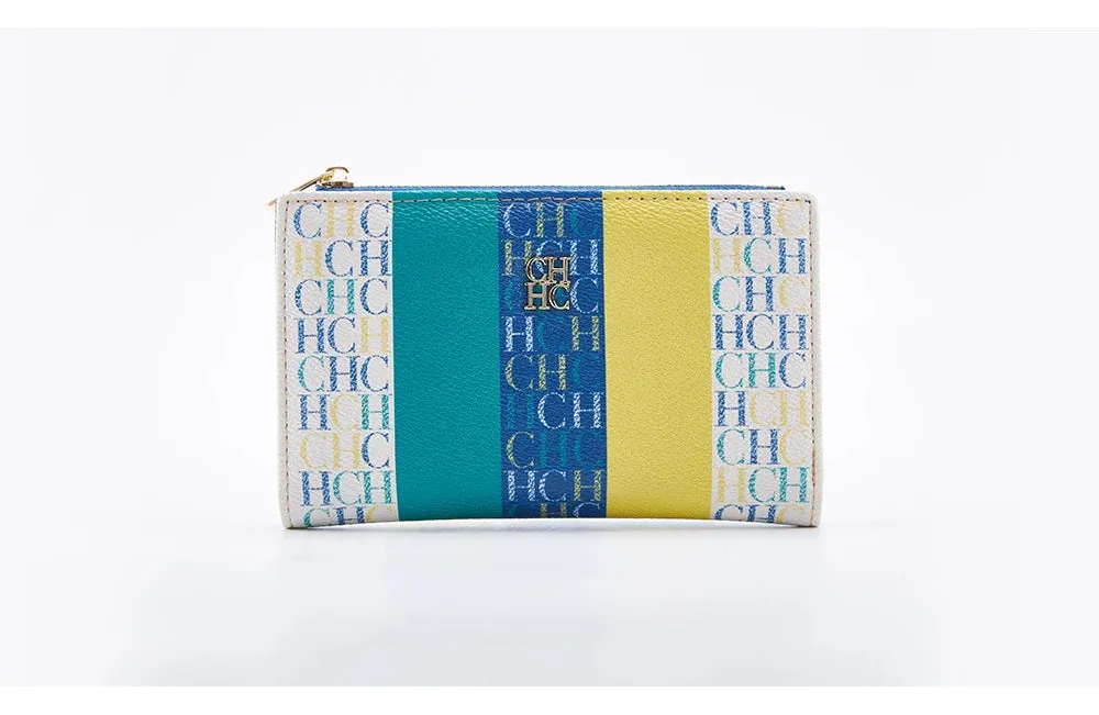 CHCH-Women's Cartoon Printing Long Wallet Retro Classic Wallet PVC Material Fashion Simple Large Capacity Bags
