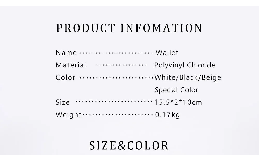 CHCH-Women's Cartoon Printing Long Wallet Retro Classic Wallet PVC Material Fashion Simple Large Capacity Bags