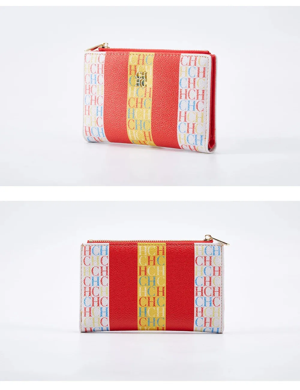 CHCH-Women's Cartoon Printing Long Wallet Retro Classic Wallet PVC Material Fashion Simple Large Capacity Bags