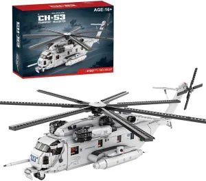 CHUO Military Army Airplane Building Bricks, MOC-127265 CH-53E Super Stallion Military Helicopter Building Blocks, 1/35 MOC Aircraft Model Plane Toy (2192 PCS)
