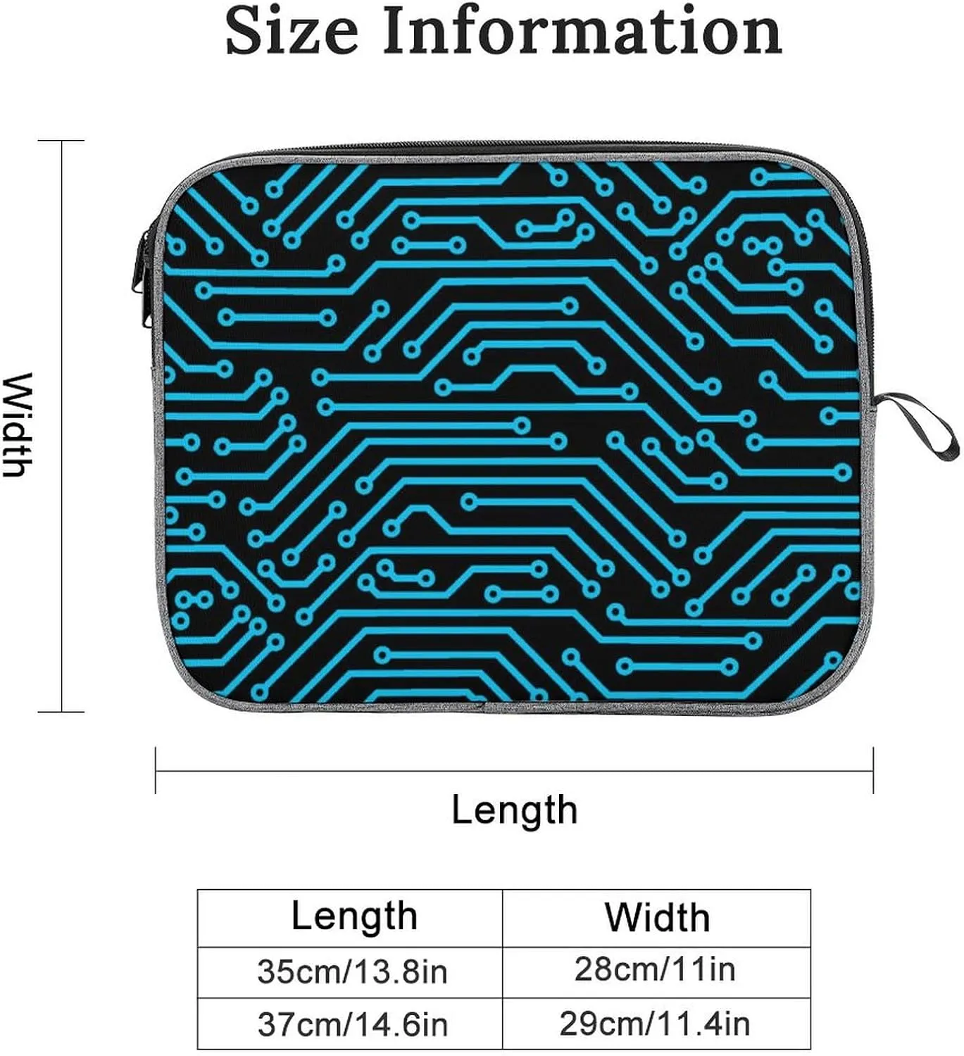 Circuit Board Laptop Sleeve Slim Laptop Bag Snowflake Cloth Laptop Case Travel Gear for Unisex 13inch