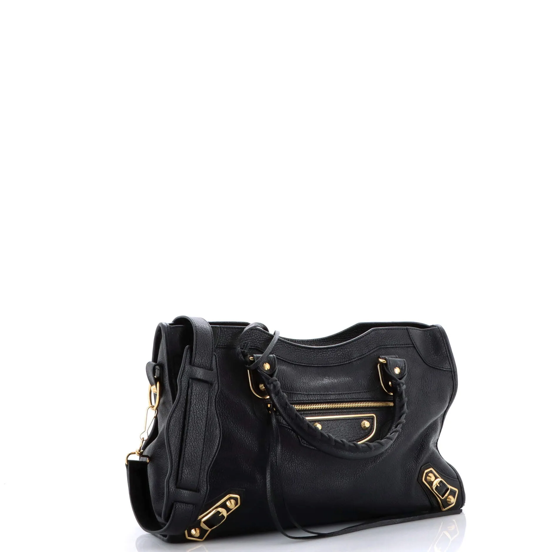 City Classic Metallic Edge Bag Leather Medium