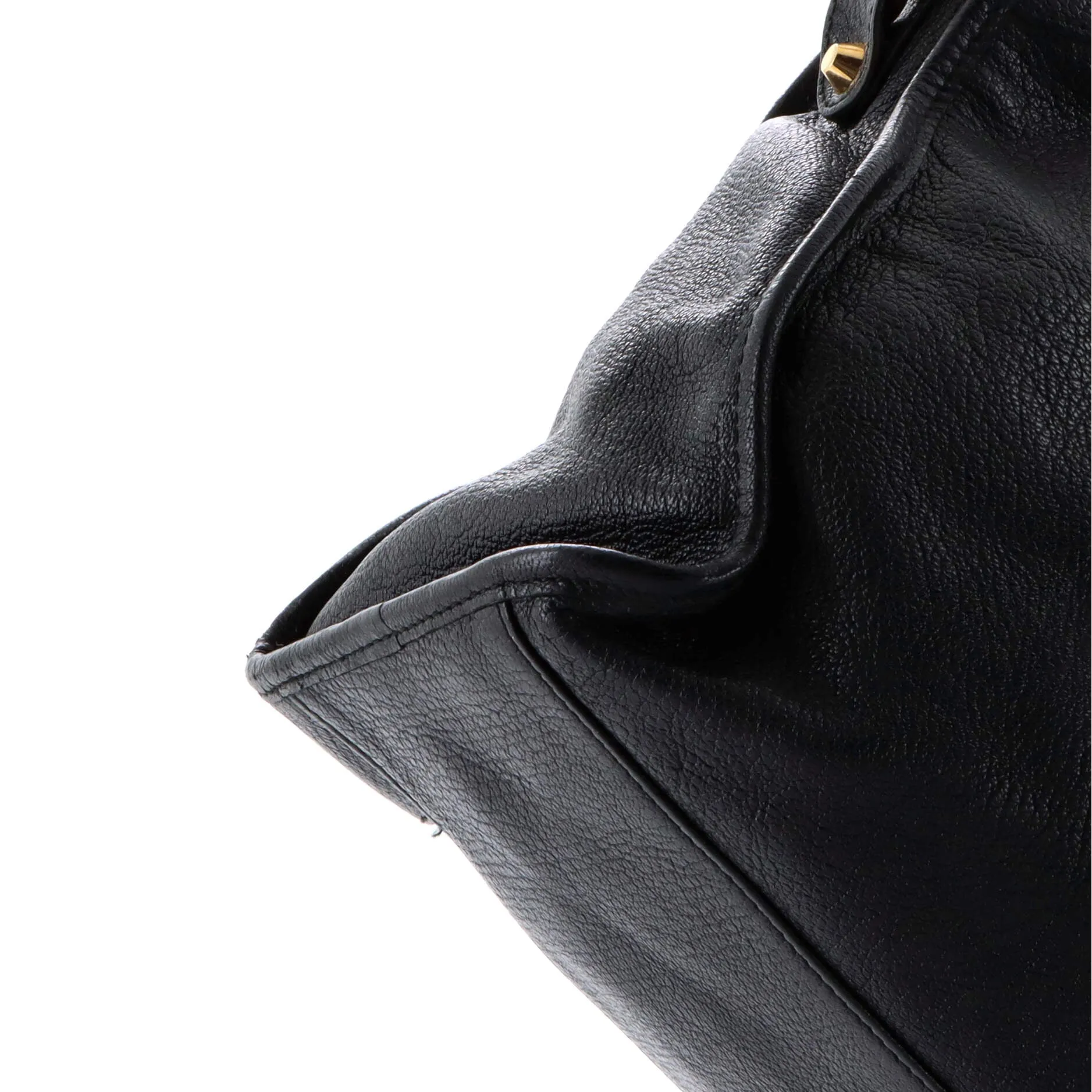 City Classic Metallic Edge Bag Leather Medium