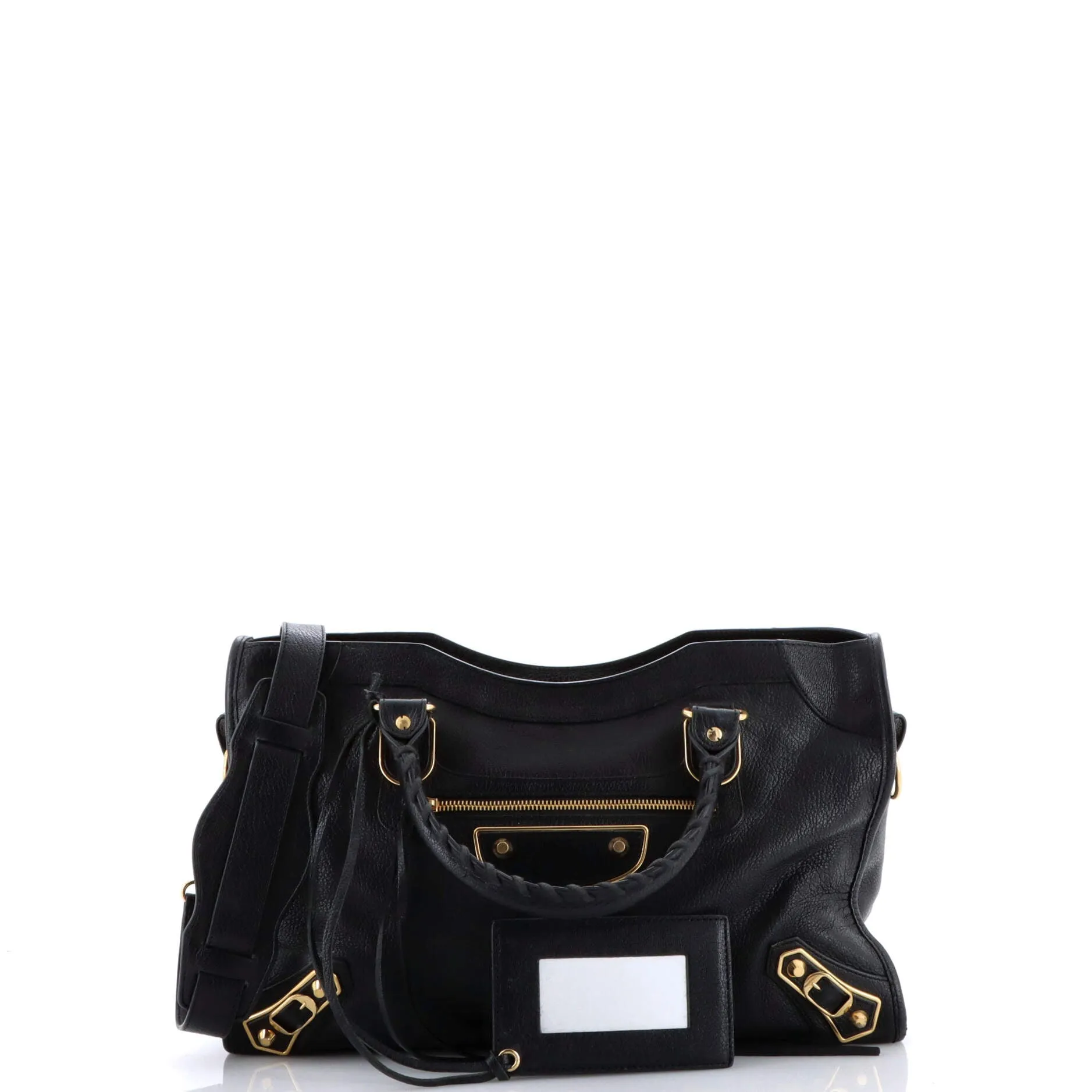 City Classic Metallic Edge Bag Leather Medium