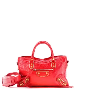 City Classic Metallic Edge Bag Leather Small