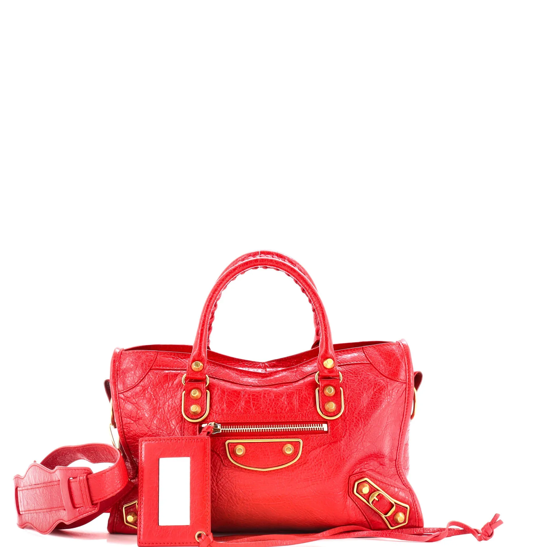 City Classic Metallic Edge Bag Leather Small