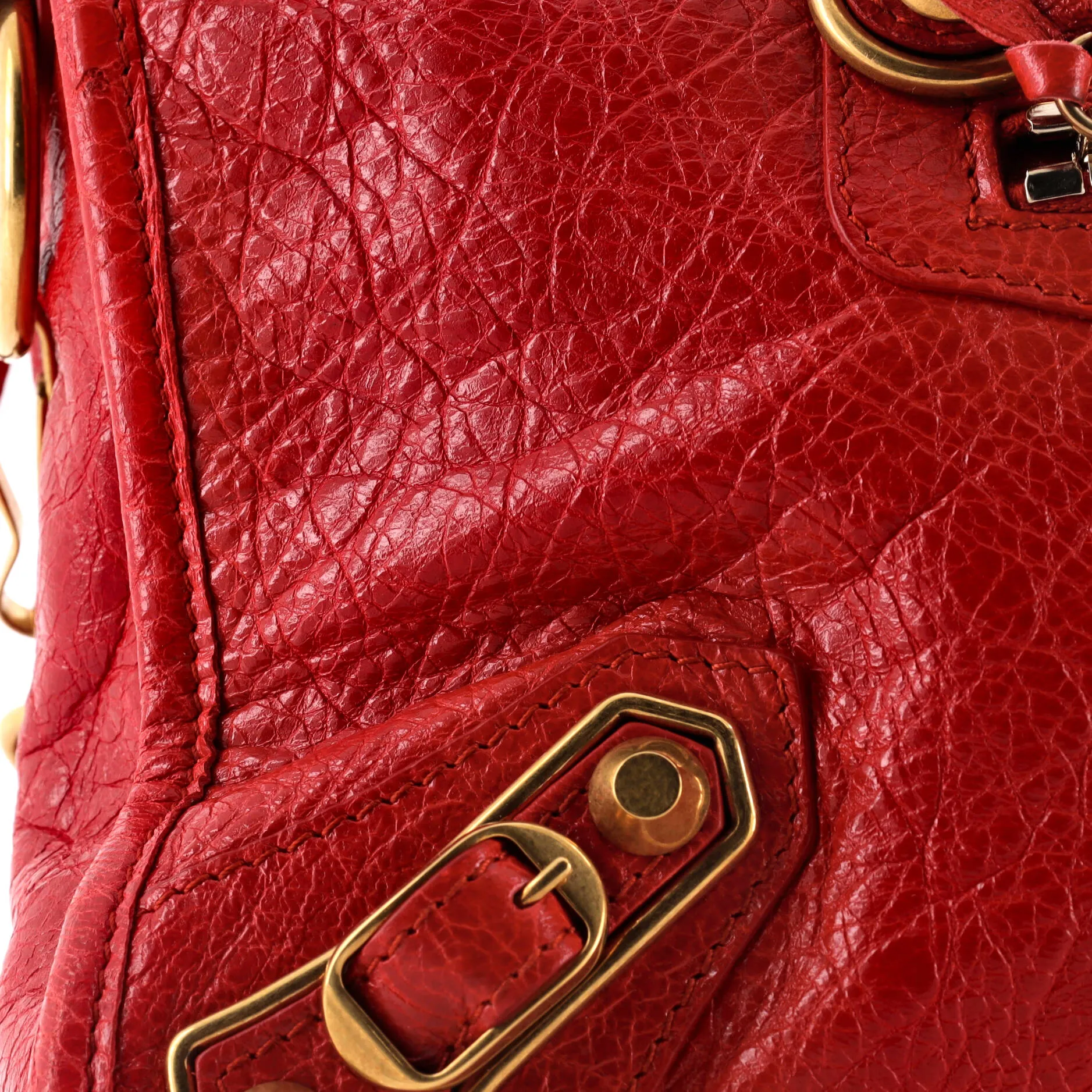 City Classic Metallic Edge Bag Leather Small