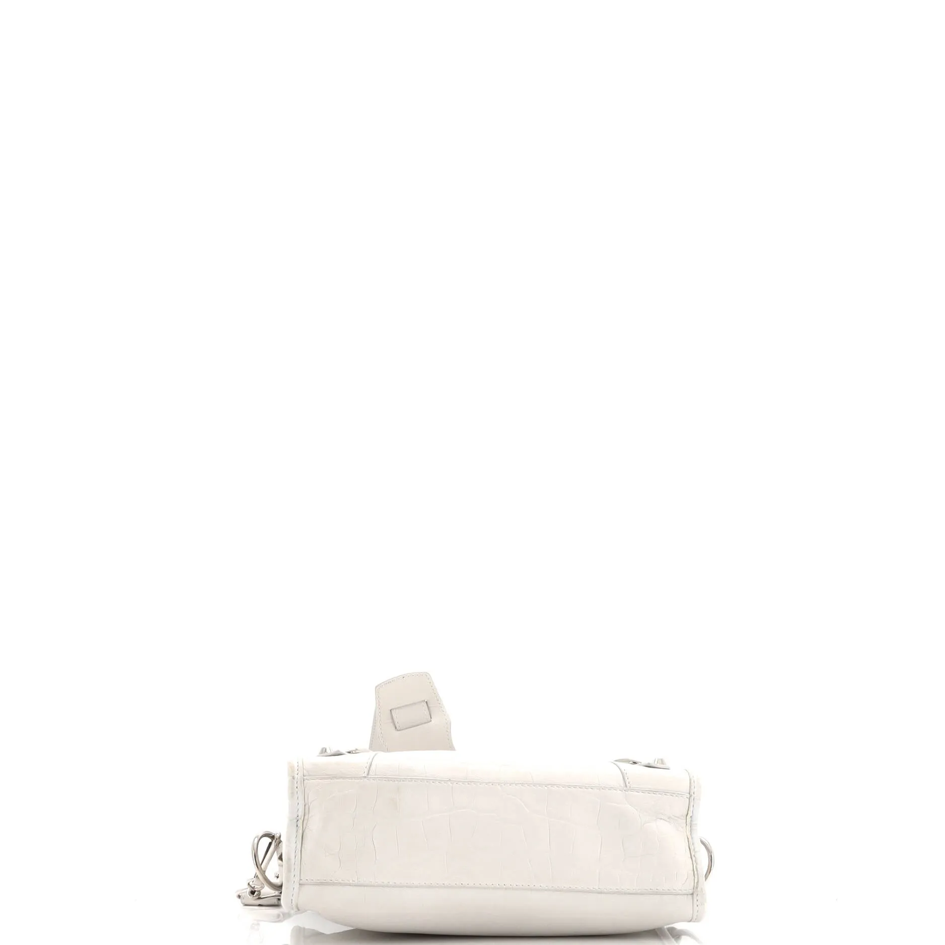 City Classic Studs Bag Crocodile Embossed Leather Mini