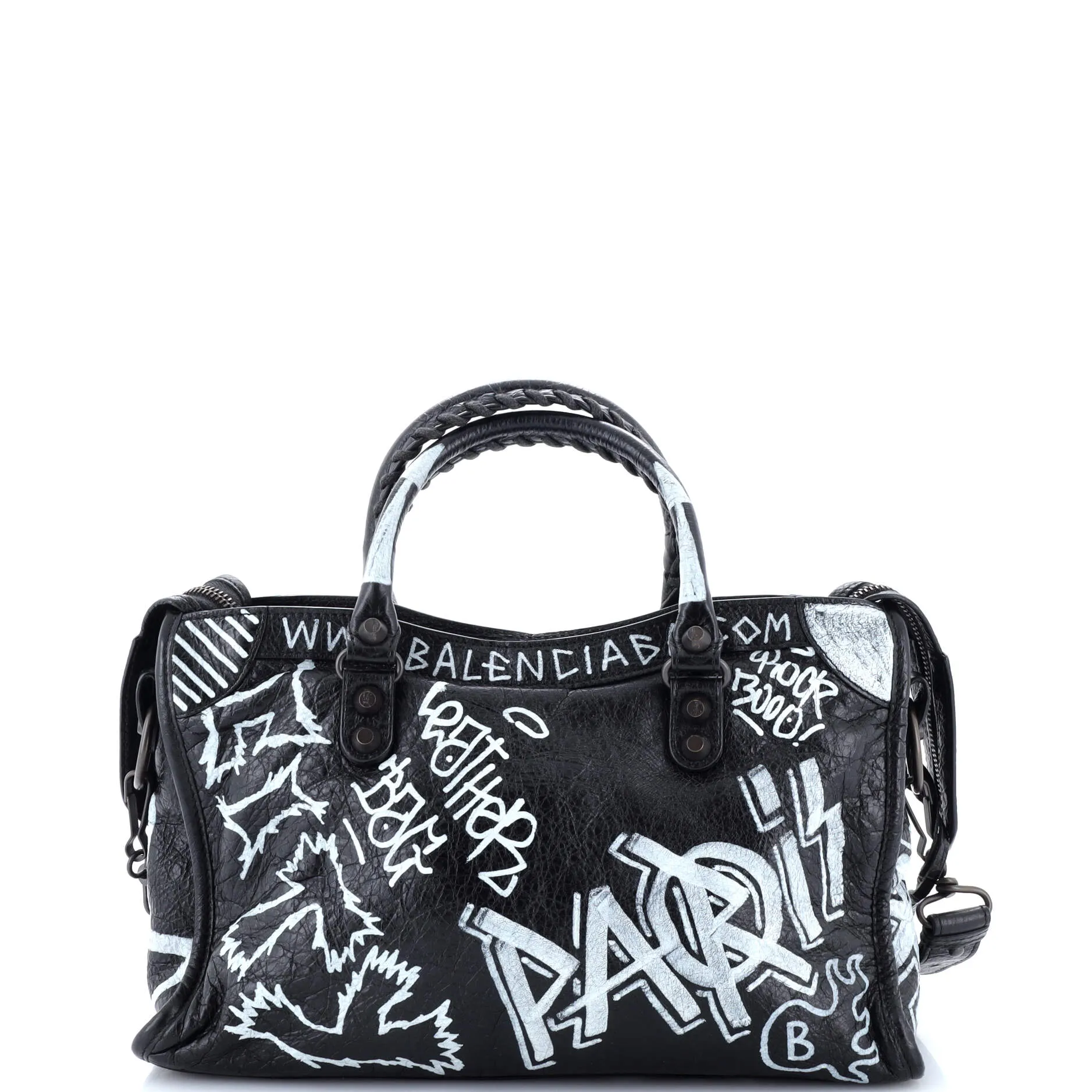 City Graffiti Classic Studs Bag Leather Small