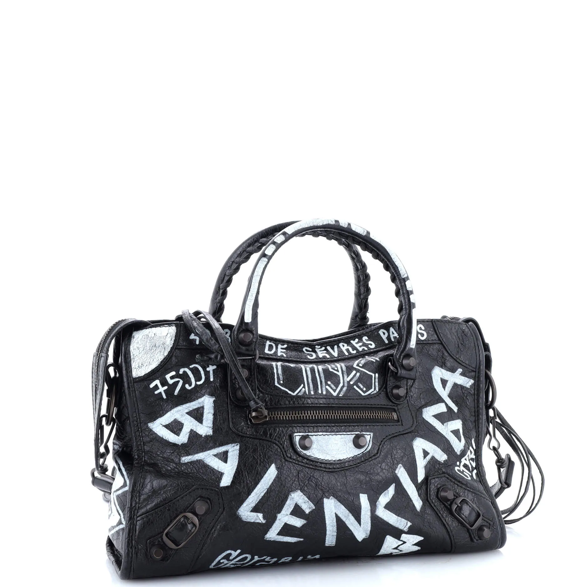 City Graffiti Classic Studs Bag Leather Small