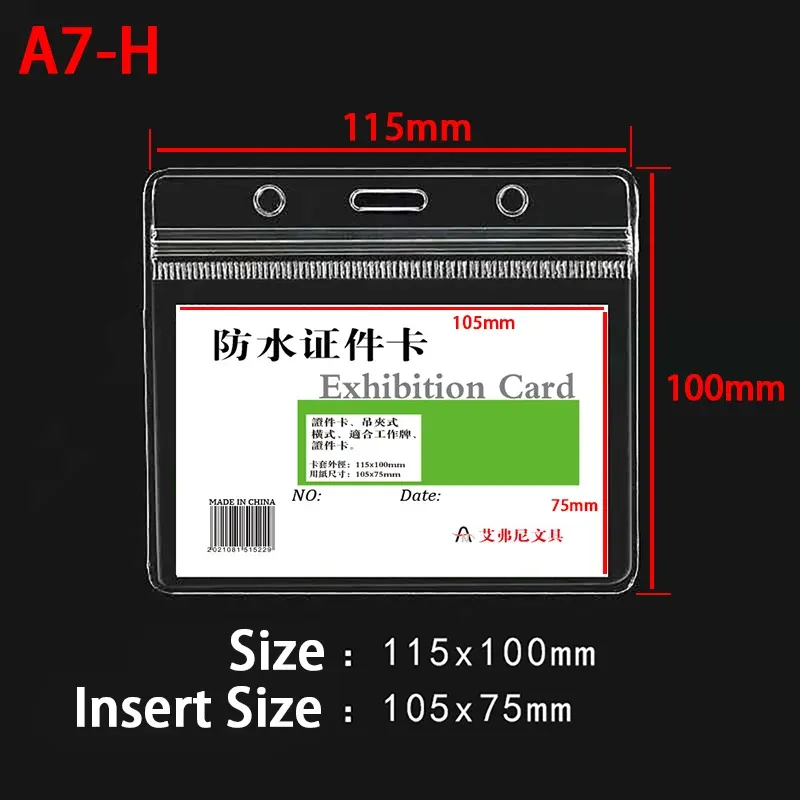 Clark & Co. Waterproof PVC ID Card Holders – 10-Piece Set of Transparent Zipper Badge & Card Holders