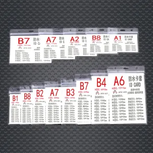 Clark & Co. Waterproof PVC ID Card Holders – 10-Piece Set of Transparent Zipper Badge & Card Holders