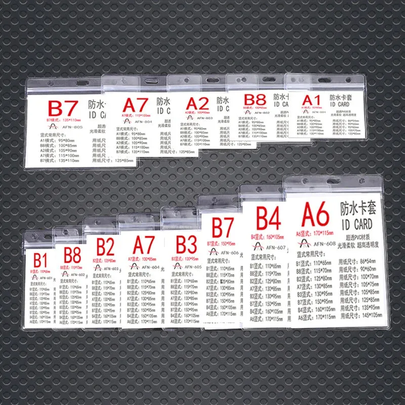 Clark & Co. Waterproof PVC ID Card Holders – 10-Piece Set of Transparent Zipper Badge & Card Holders