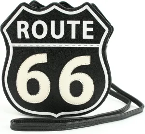Classic American Styles Route 66 Crossbody Bag in Black