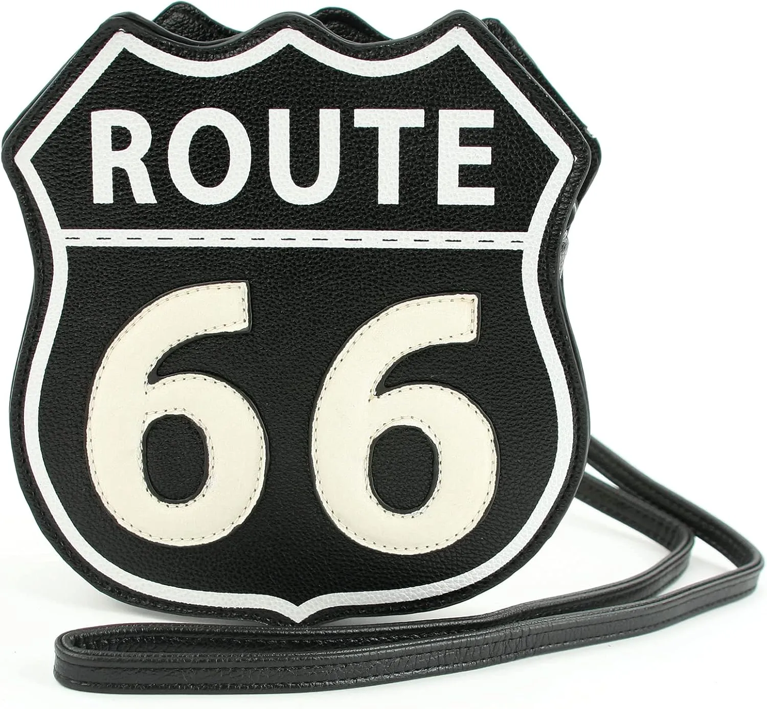 Classic American Styles Route 66 Crossbody Bag in Black