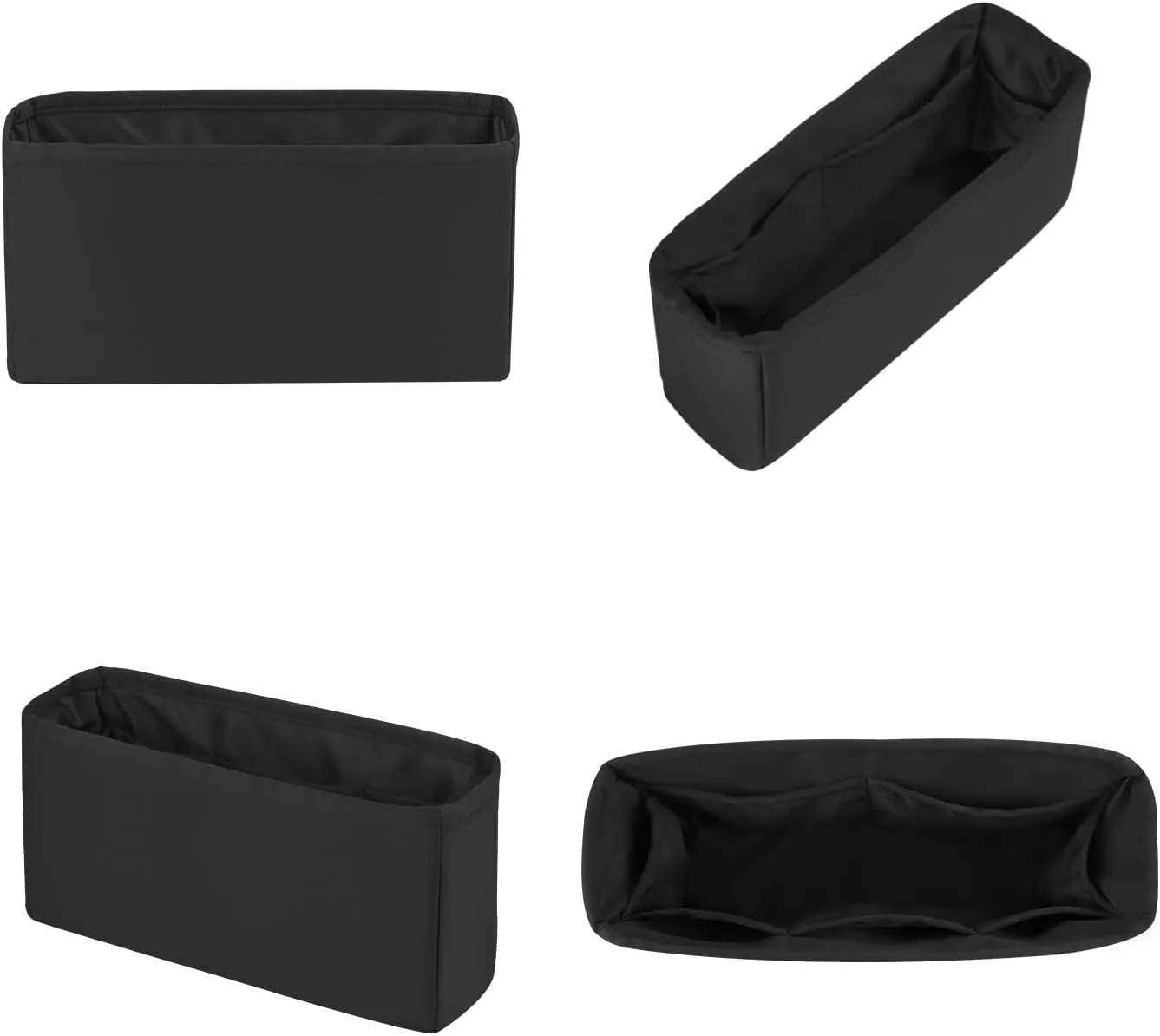 Classic Flap Bag Organizer Insert, Purse Organizer for Handbag Compatible with Chanel Classic Flap Jumbo, Multiple Pockets Bag Organizer (Black, Chanel CF Jumbo)