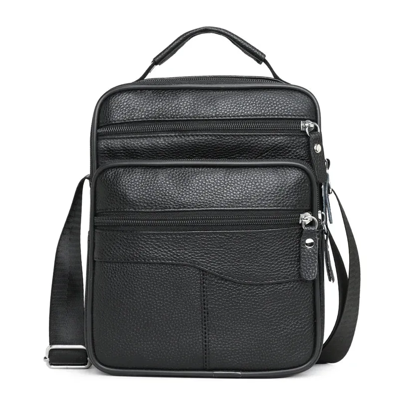 Classic Genuine Leather Crossbody Messenger Bag