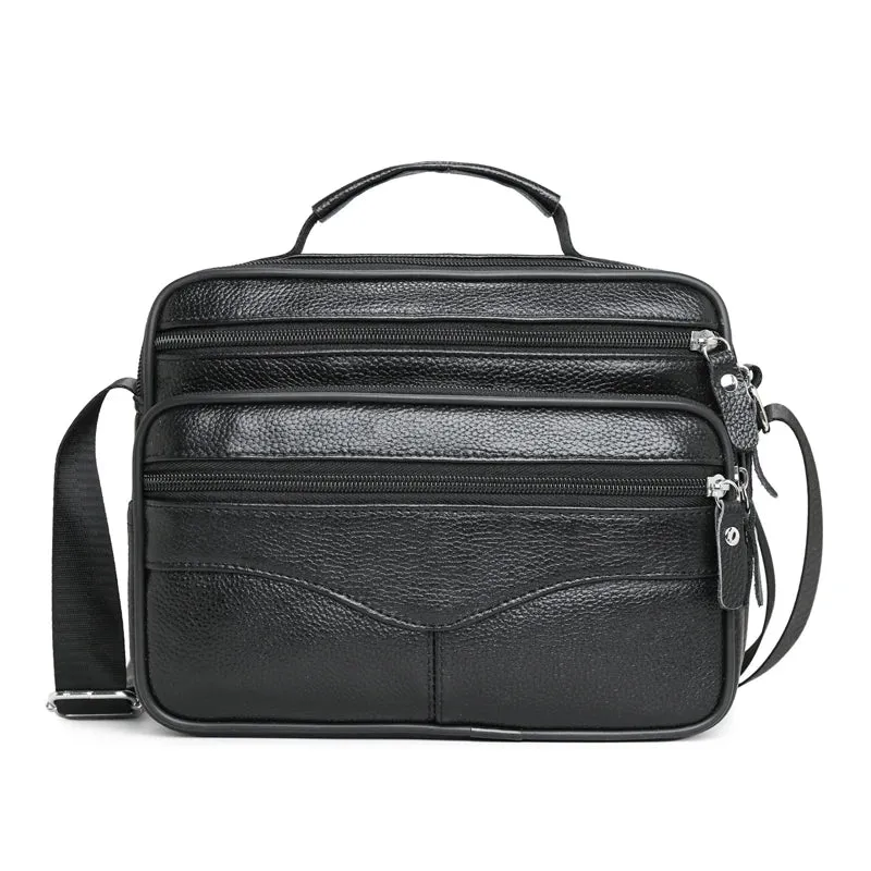 Classic Genuine Leather Crossbody Messenger Bag
