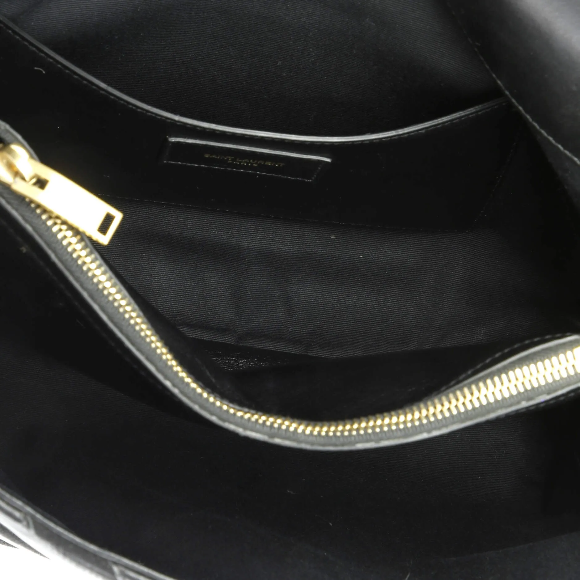 Classic Monogram College Bag Matelasse Chevron Leather and Suede Large