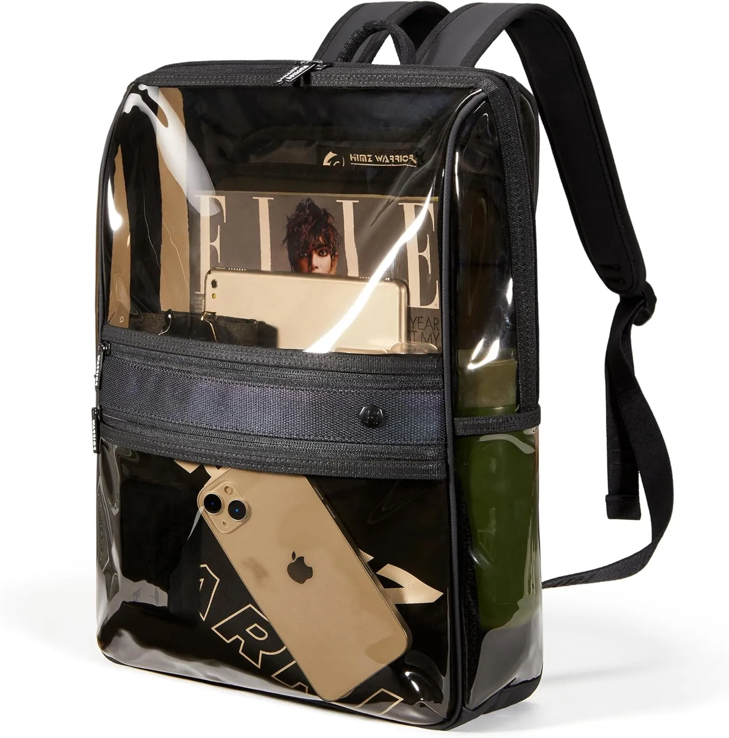 Clear Backpack Heavy Duty for Adults Men Work with Reinforced Straps, Laptop Bag for Stadium Events