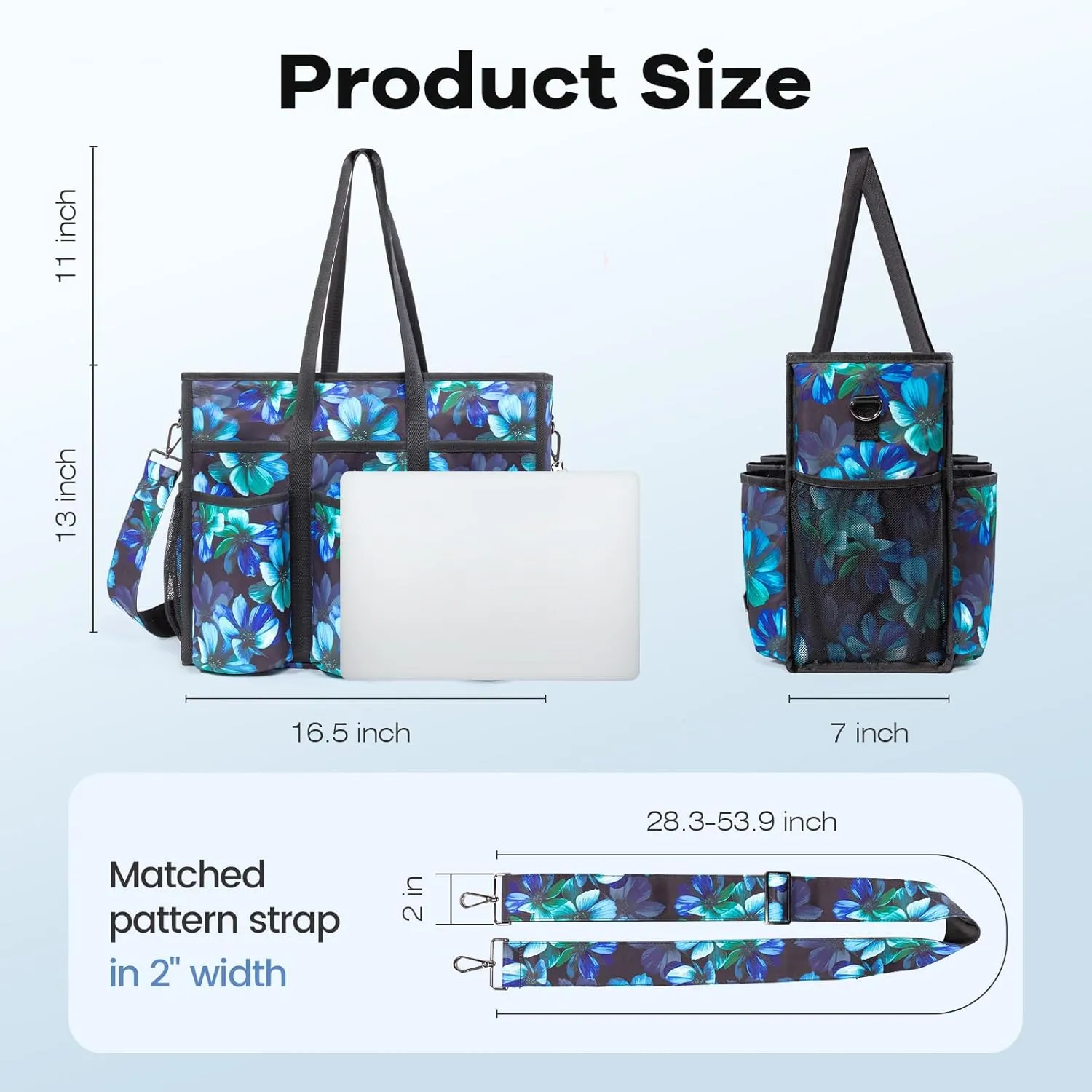 CLOUDMUSIC Large Tote Bag For Women Travel Nurse Teacher Work Waterpoof With Zipper Utility Everything Bags