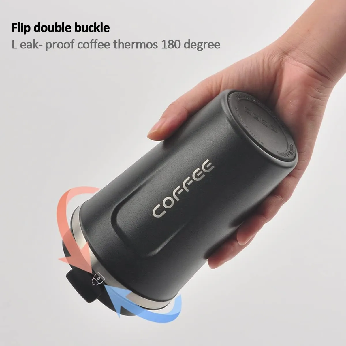 Coffee Mug 17oz - Insulated Coffee Travel Mug Spill Proof with Leakproof Lid Vacuum Stainless Steel Thermos Coffee Tumblers to GO, Reusable Coffee Cup for Men and Women for Hot & Cold Drinks (Black)
