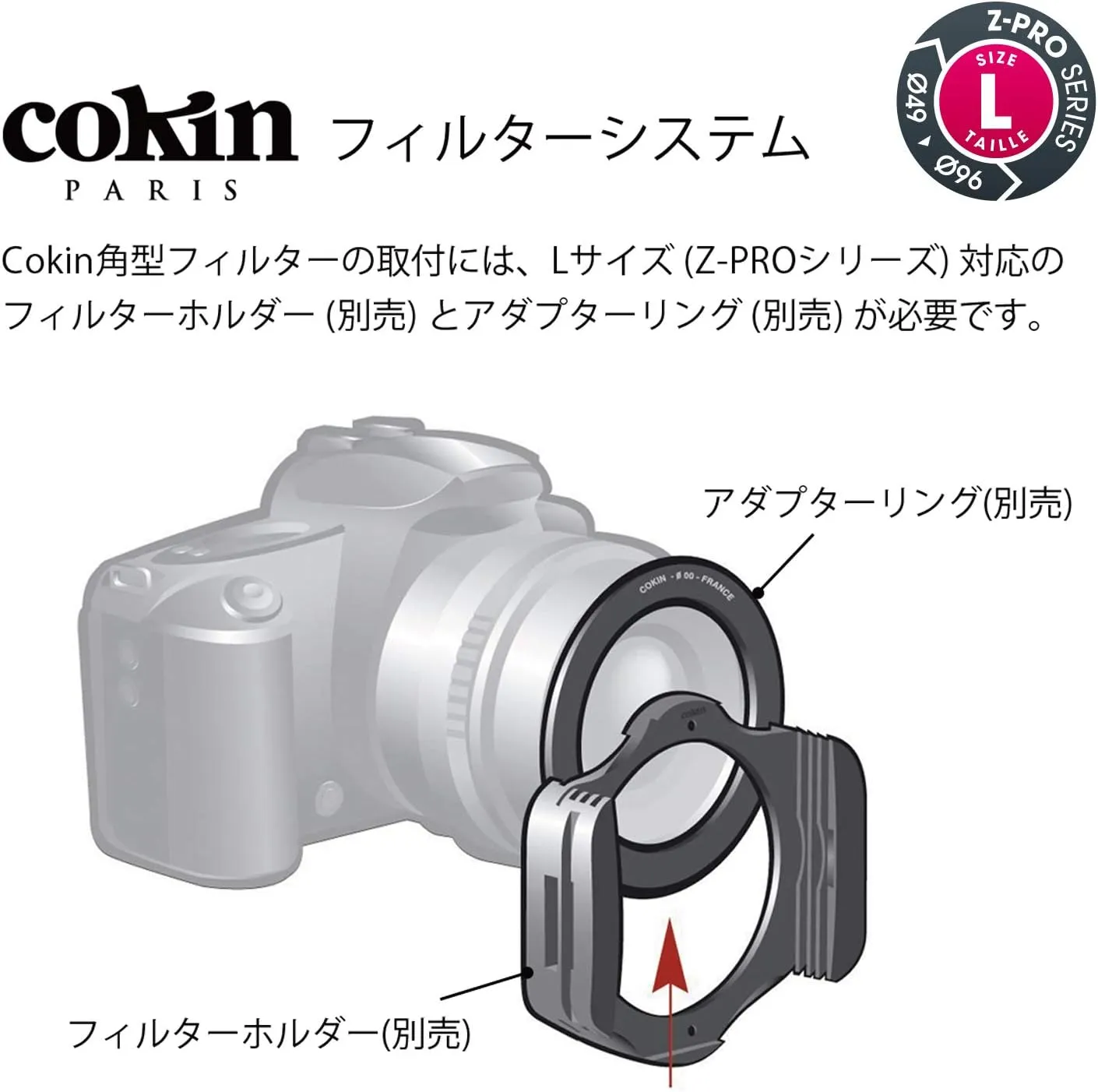 Cokin Square NUANCES Extreme Center Graduated ND8-3-Stops for L (Z) Holder