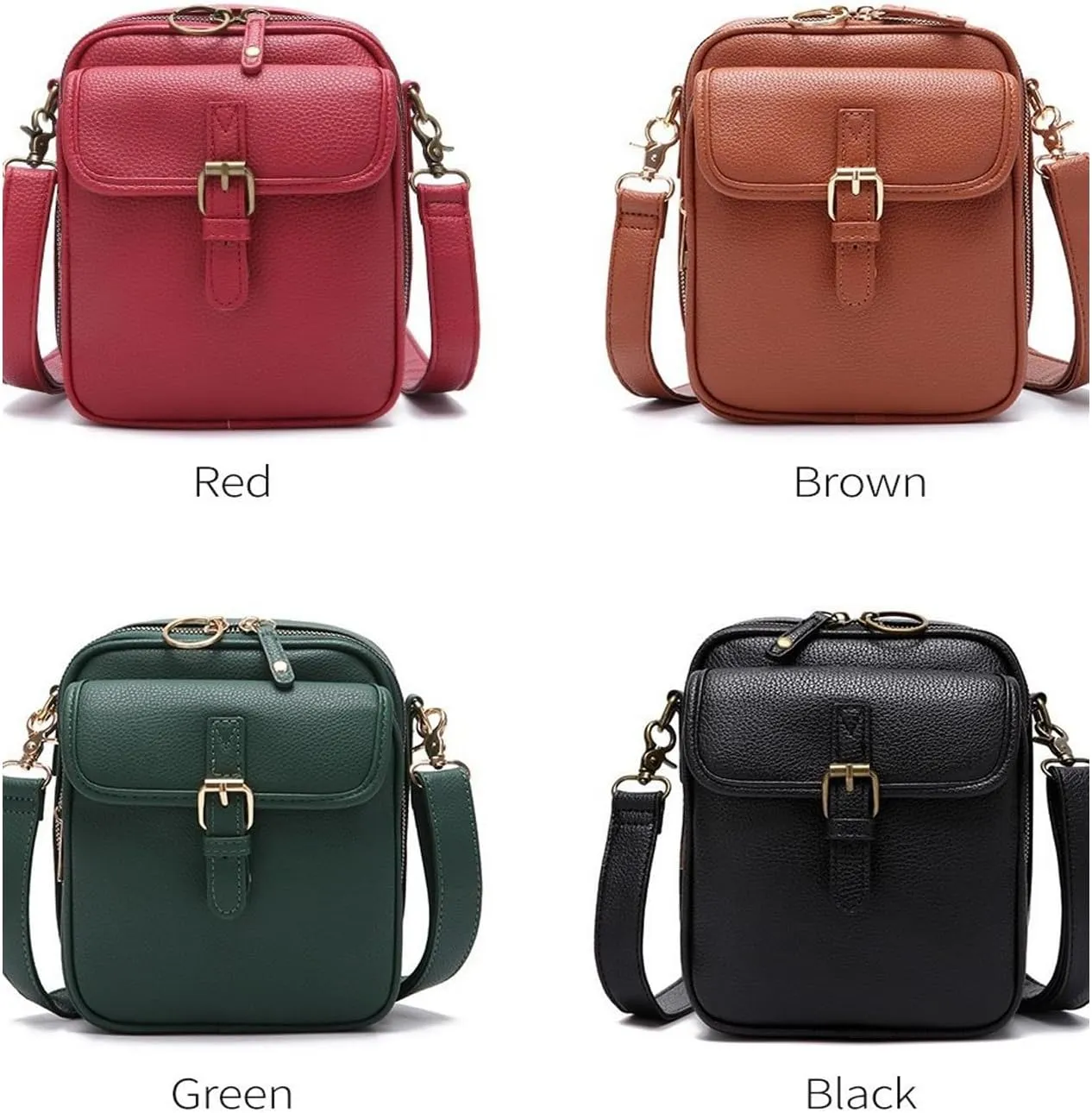Collaboraten1 Crossbody Leather Bag,UrvashiCrossbody Bag, UrvashiVintage Double Layer Large Capacity Mini Cross Bags