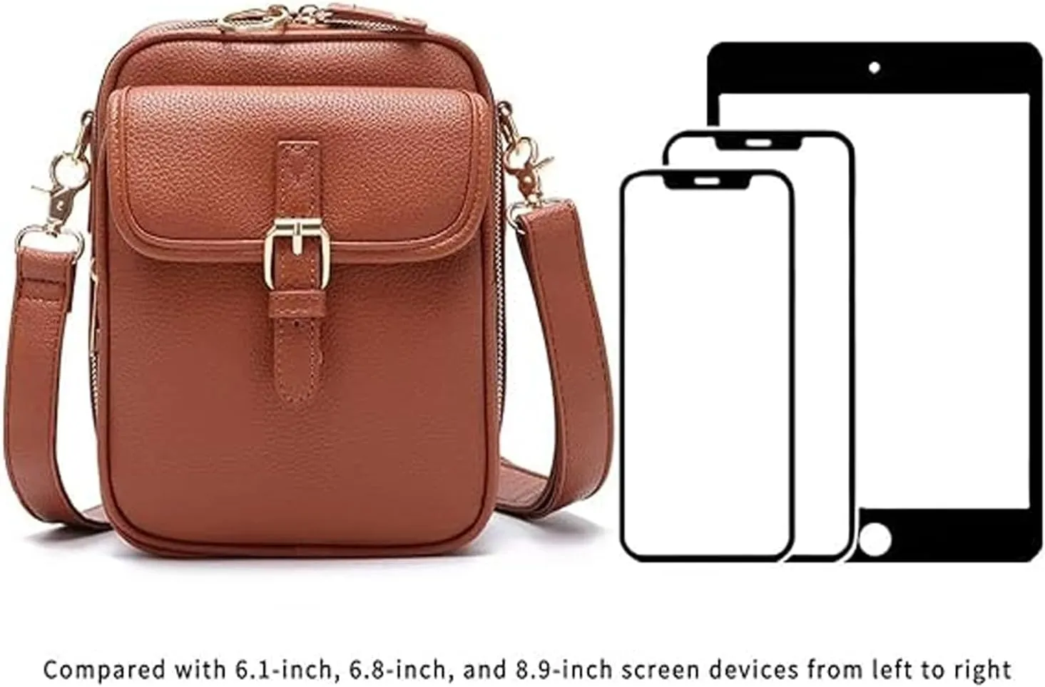 Collaboraten1 Crossbody Leather Bag,UrvashiCrossbody Bag, UrvashiVintage Double Layer Large Capacity Mini Cross Bags