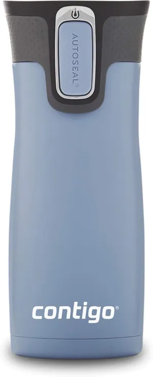 Contigo West Loop Stainless Steel Vacuum-Insulated Travel Mug with Spill-Proof Lid, 16 Ounces, Earl Grey