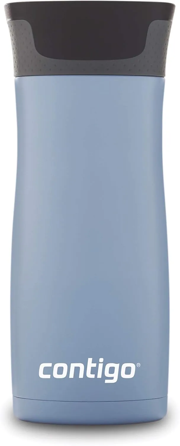 Contigo West Loop Stainless Steel Vacuum-Insulated Travel Mug with Spill-Proof Lid, 16 Ounces, Earl Grey