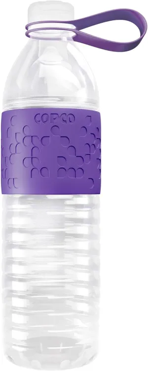 Copco Hydra 20 oz Tritan Water Bottle with Leak-Proof Lid & Textured Grip - BPA-Free, Dishwasher Safe, Easy Twist-Open for Ice & Fruit - Fits Cup Holders, Lightweight, Durable( Purple)
