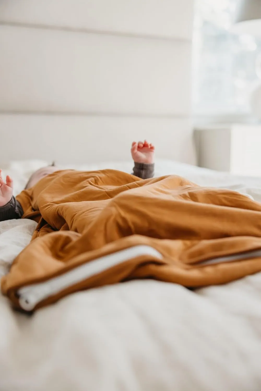 Copper Pearl Sleep Sack: Warm and Cozy Baby Bag in a Variety of Trendy Designs, Safe Alternative to Blankets, Sleeveless Baby Sleep Sack Swaddle Sizes Newborn to 24 Months - Camel