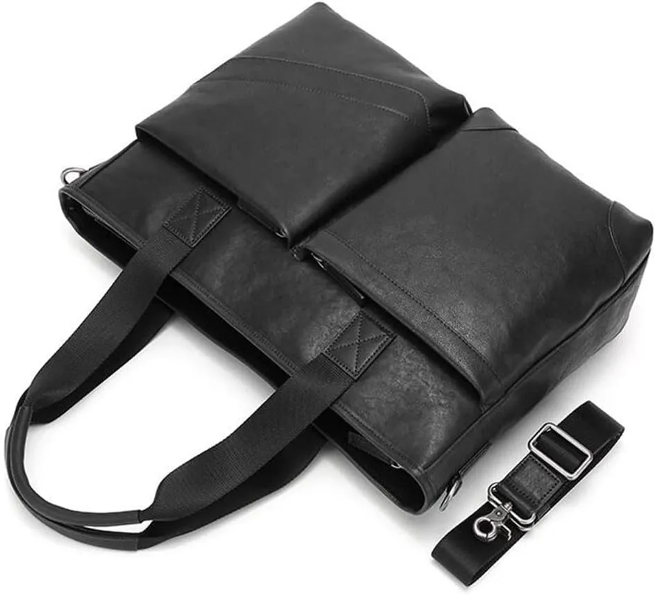 Cowhide Handbag Business Briefcase Male Leather Bag Shoulder Bag Short Business Trip Travel Men's Bag