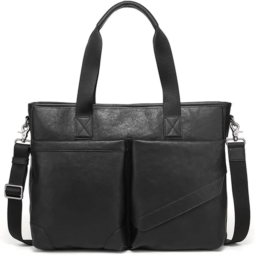 Cowhide Handbag Business Briefcase Male Leather Bag Shoulder Bag Short Business Trip Travel Men's Bag