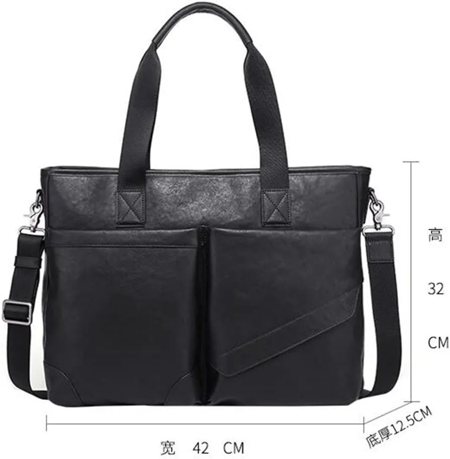 Cowhide Handbag Business Briefcase Male Leather Bag Shoulder Bag Short Business Trip Travel Men's Bag