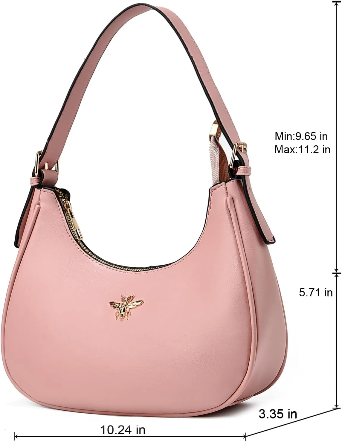 CROJUYI Small Crescent Shoulder Bags Purses for Women Retro Classic Clutch Hobo Tote Purse and Handbag Cute Crossbody Bags