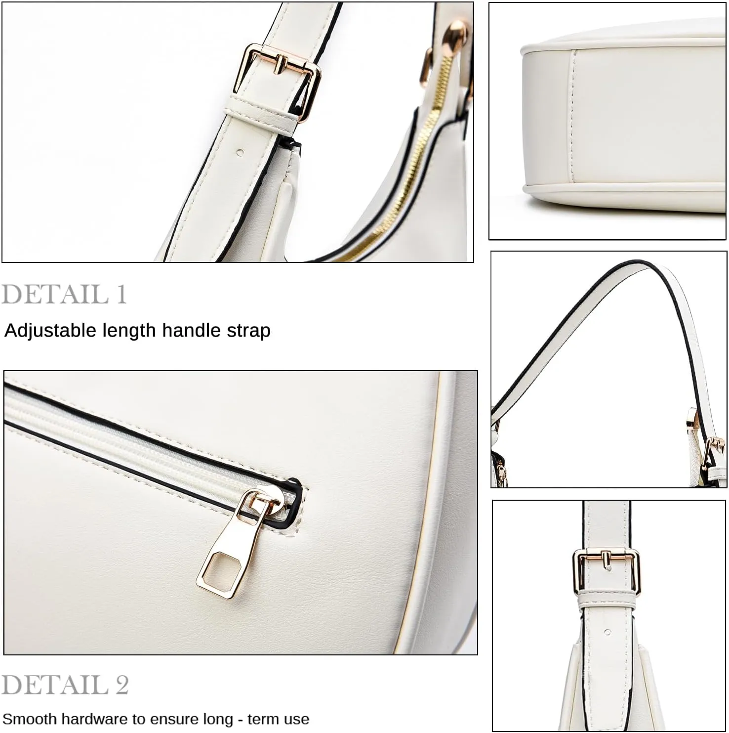 CROJUYI Small Crescent Shoulder Bags Purses for Women Retro Classic Clutch Hobo Tote Purse and Handbag Cute Crossbody Bags