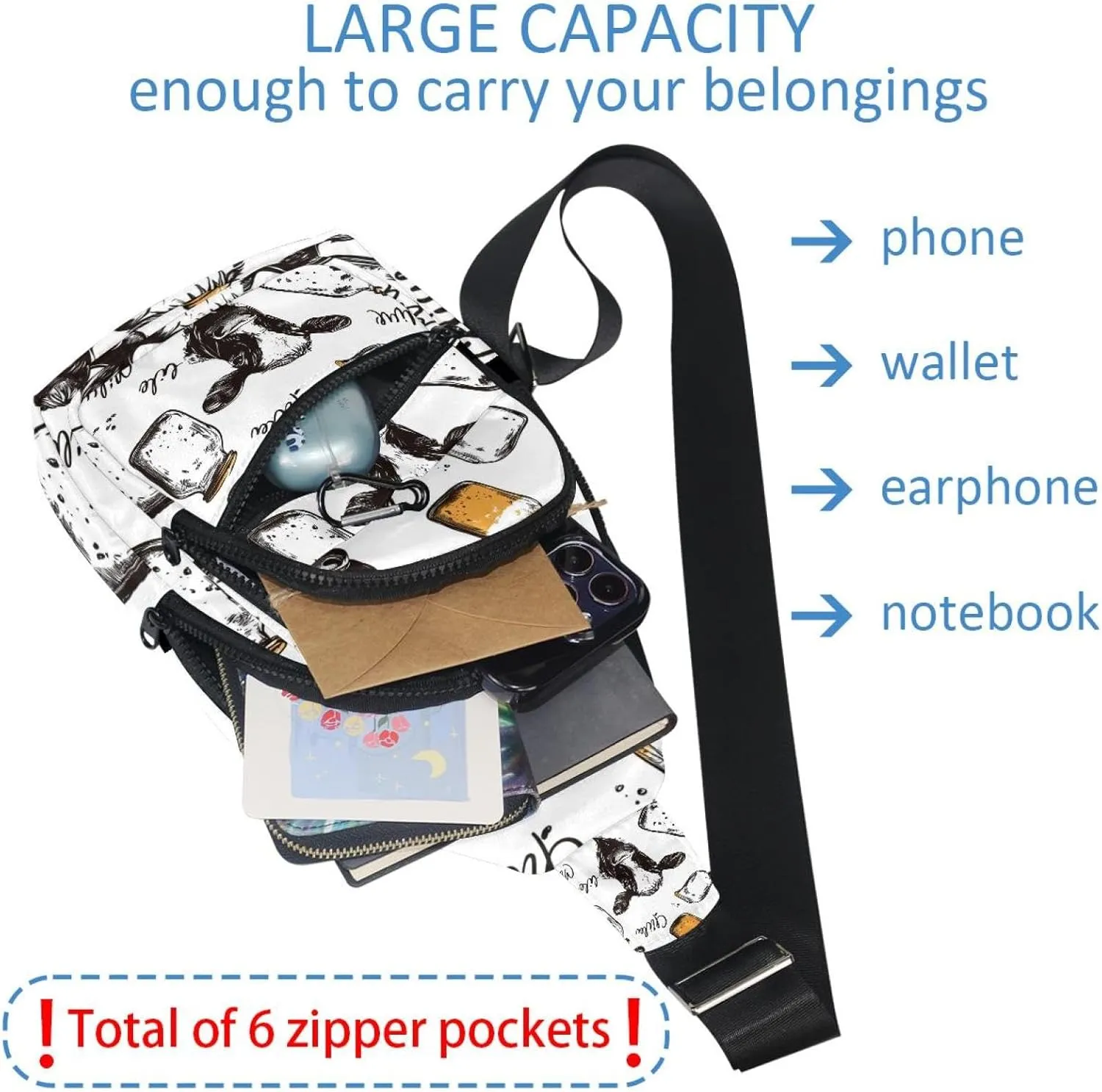 Crossbody Bags for Women Cross Body Bag for Woman Sling Bag Crossbody Bag Cow Milk (2) Sling Backpack Travel