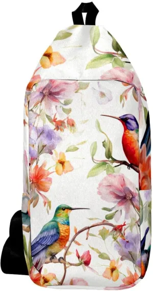 Crossbody Bags for Women,Crossbody Bag Men,Small Sling Bag,Flowers and Birds Flower Bush,Crossbody Purse