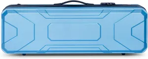 Crossrock ABS Oblong 4/4 Violin Case with Plush Interior | Lightweight Hardshell with Bow Storage, Spacious Accessory Compartment, Backpack Straps, Lock – Ideal for Students & Daily Travel -Turquoise