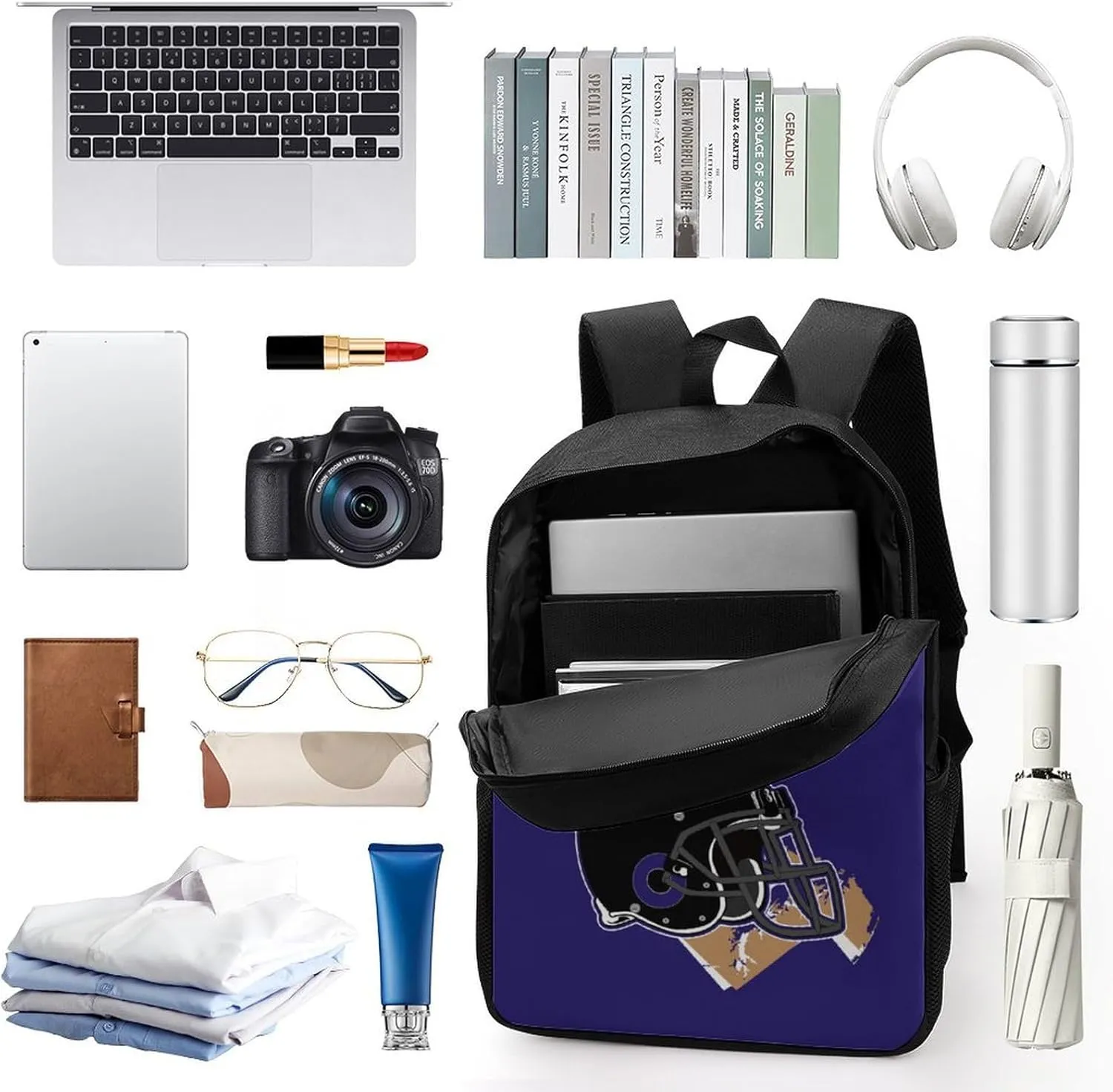 Custom Baltimore Backpack Personalized Name Number 17 Inch Large Capacity Laptop Bag Travel Daypack for Men Women Boys Gifts
