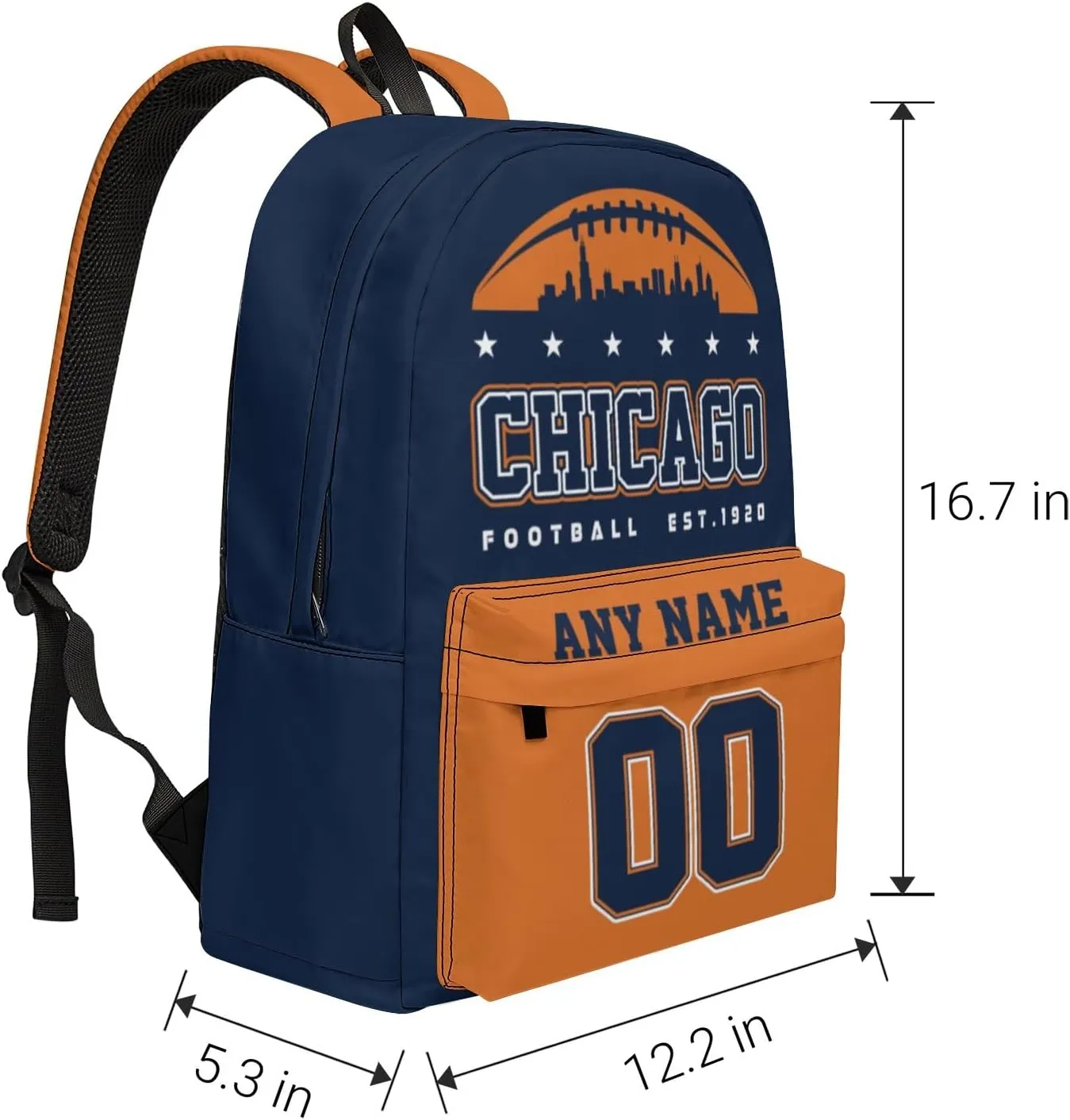 Custom Chicago Backpacks Personalized Name And Number Backpack Travel Bag Shoulder Bag Gifts for Men Women