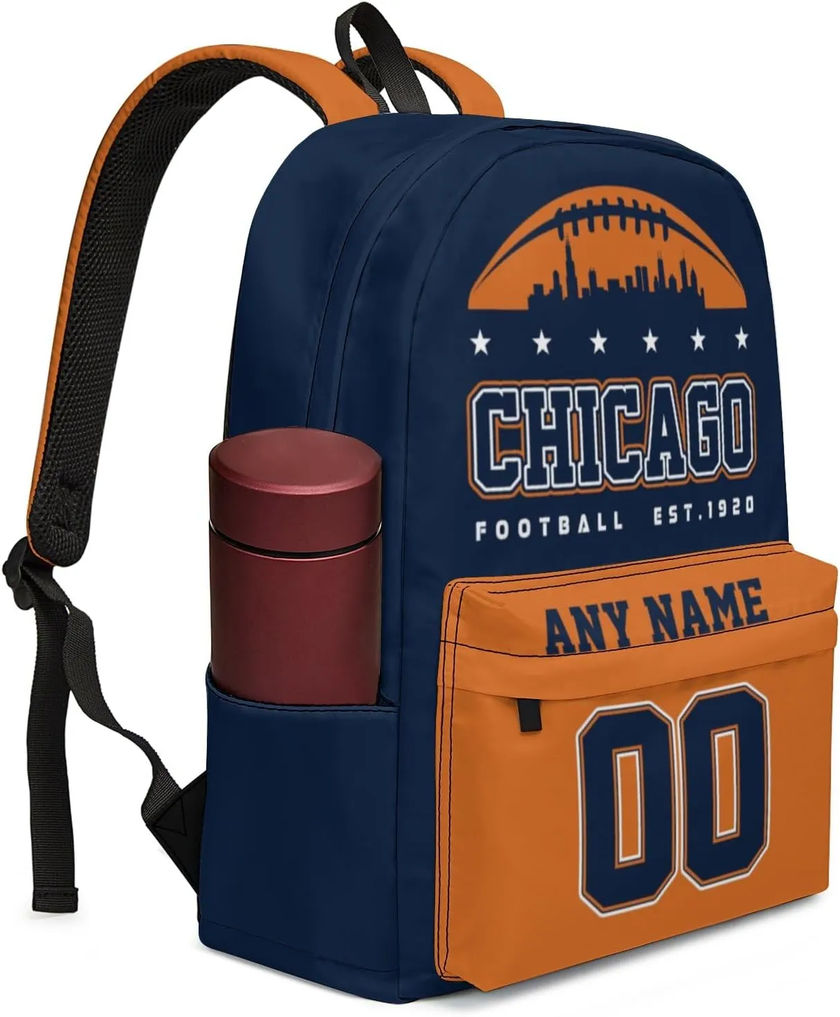 Custom Chicago Backpacks Personalized Name And Number Backpack Travel Bag Shoulder Bag Gifts for Men Women