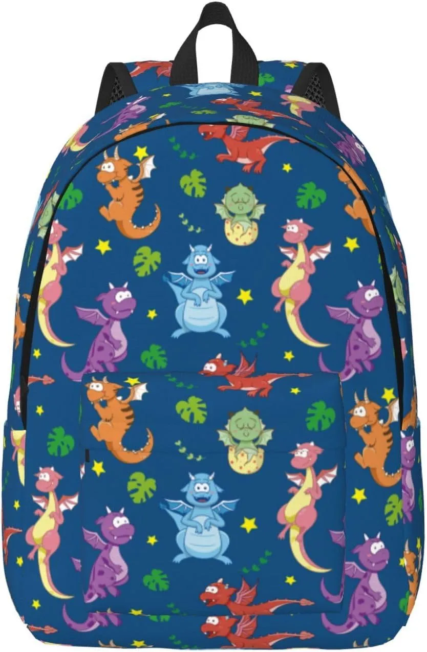 Cute Dinosaur Backpack Laptop Bag Durable Canvas Capacity Large Cute Backpacks Travel Bag - Medium