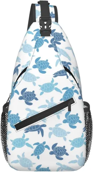Cute Sea Turtles Crossbody Sling Bag Chest Bag Backpacks for Men Women Working,Travelling