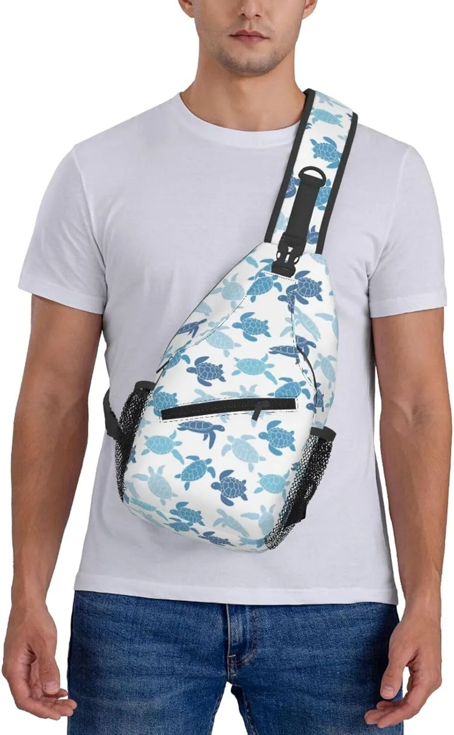 Cute Sea Turtles Crossbody Sling Bag Chest Bag Backpacks for Men Women Working,Travelling